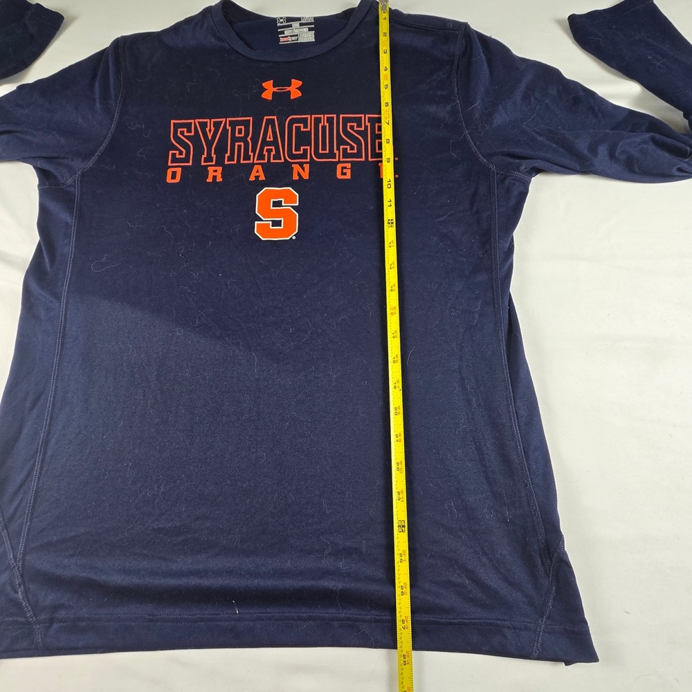 Under Armour Syracuse Orange Long Sleeve Shirt Men's Large HeatGear Navy‎ NCAA - Picture 8 of 9